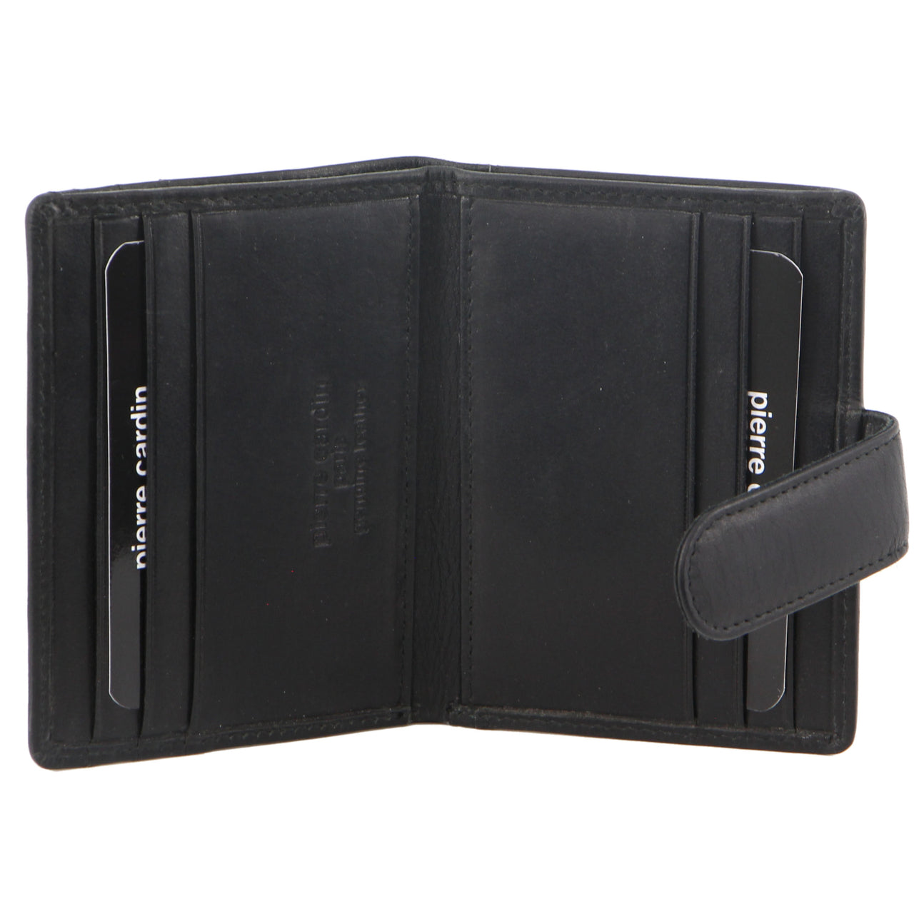 Pierre Cardin Mens Leather Bi-Fold Wallet Credit Card Holder w/ RFID Protection - Black-2