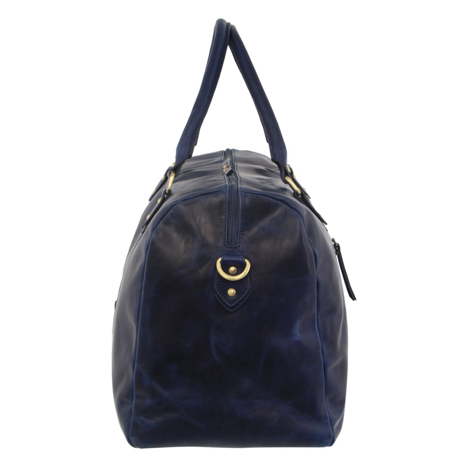 Pierre Cardin Smooth Leather Overnight Bag Luggage Weekend Duffle - Midnight-2