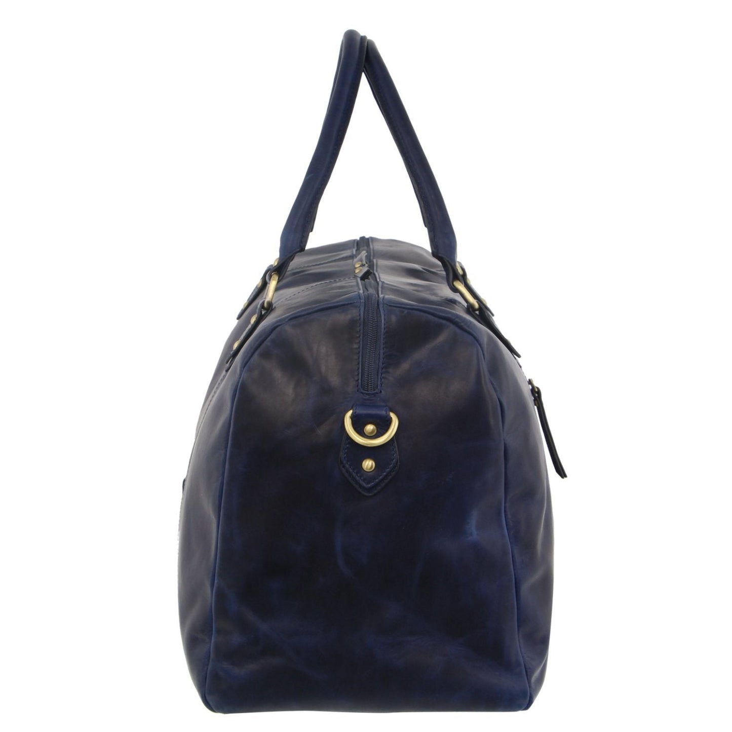 Pierre Cardin Smooth Leather Overnight Bag Luggage Weekend Duffle - Midnight