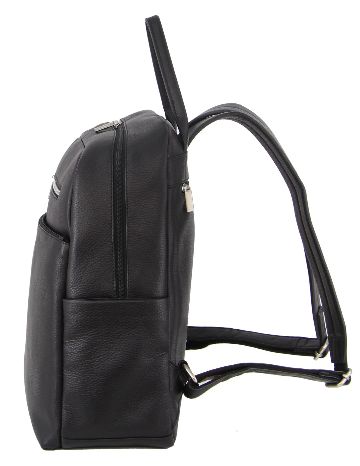 Pierre Cardin Mens Leather Business Backpack - Black-3