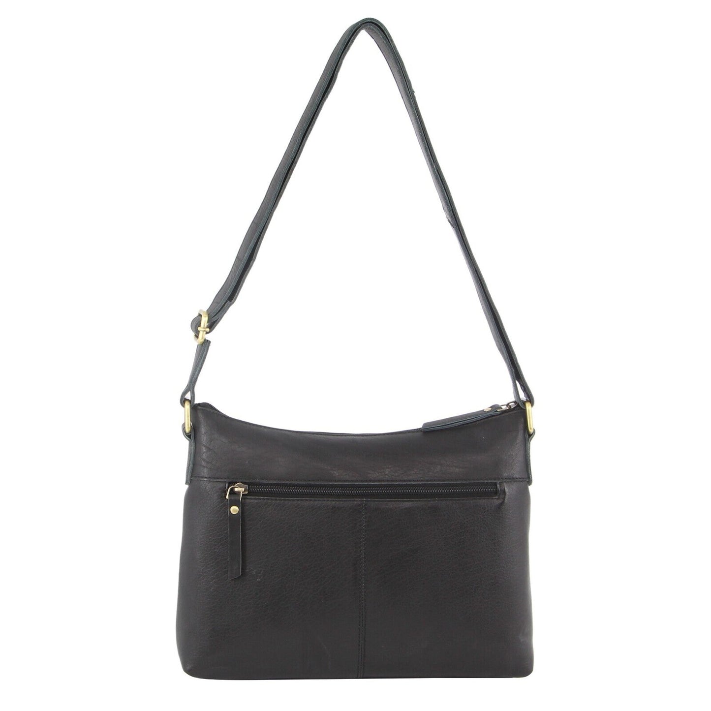 Pierre Cardin Womens Leather Perforated Cross-Body Bag with stud Detailing - Black-3