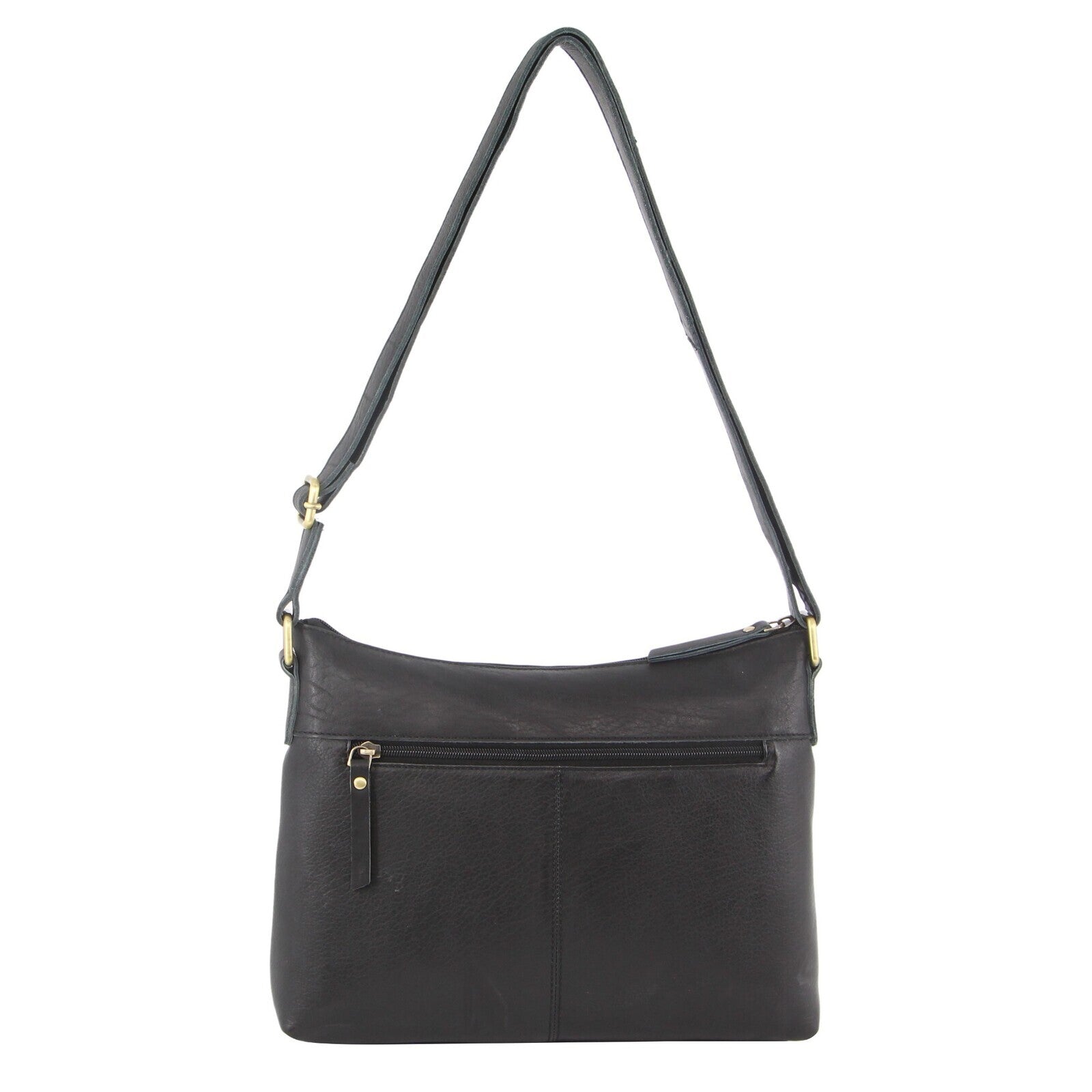 Pierre Cardin Womens Leather Perforated Cross-Body Bag with stud Detailing - Black-3