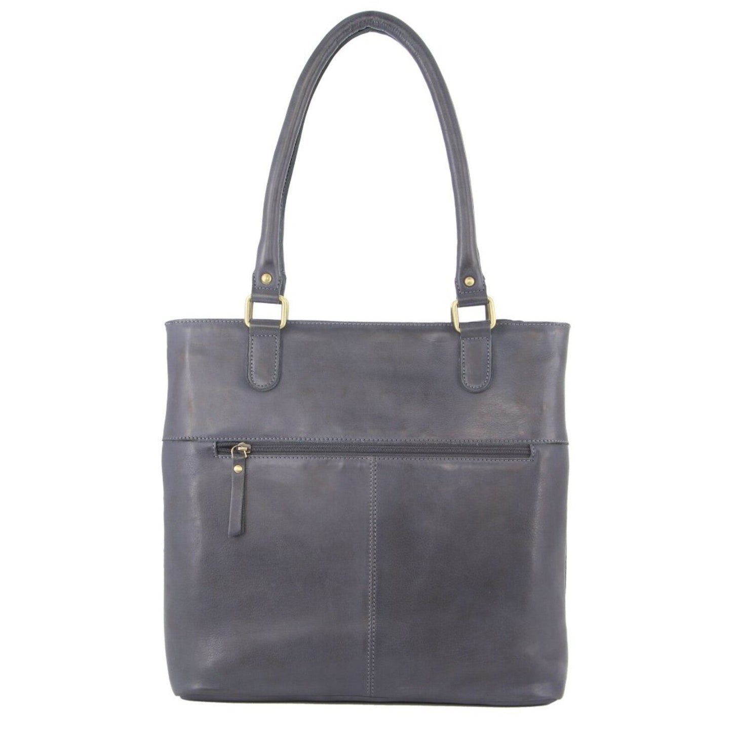 Pierre Cardin Womens Leather Perforated Shoulder Bag with stud Detailing - Teal-3