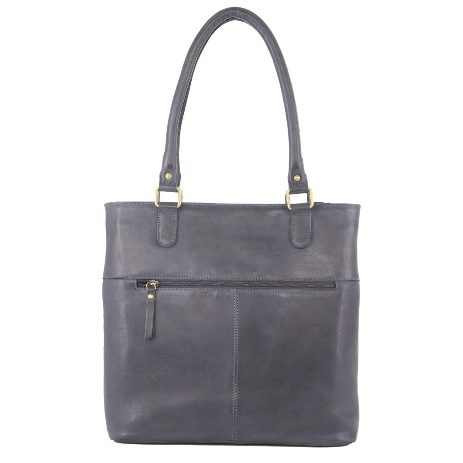 Pierre Cardin Womens Leather Perforated Shoulder Bag with stud Detailing - Teal-3