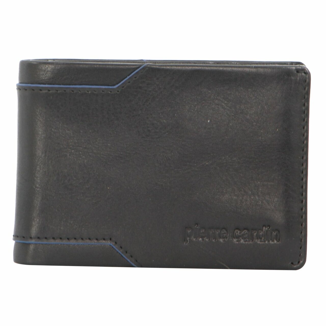 Pierre Cardin Mens Soft Italian Leather Slimline Bi-Fold Wallet - Black-0