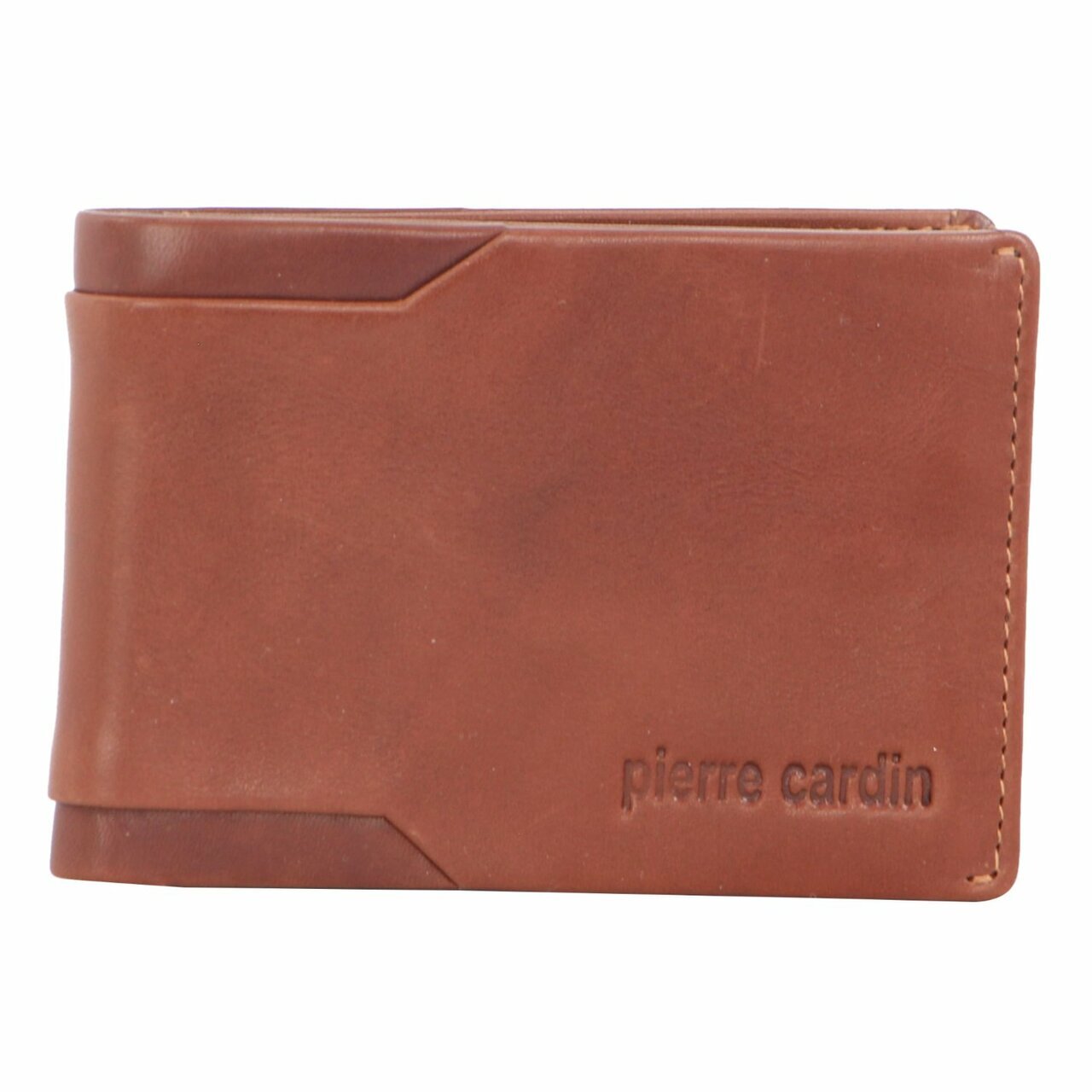 Pierre Cardin Mens Soft Italian Leather Slimline Bi-Fold Wallet - Cognac-0