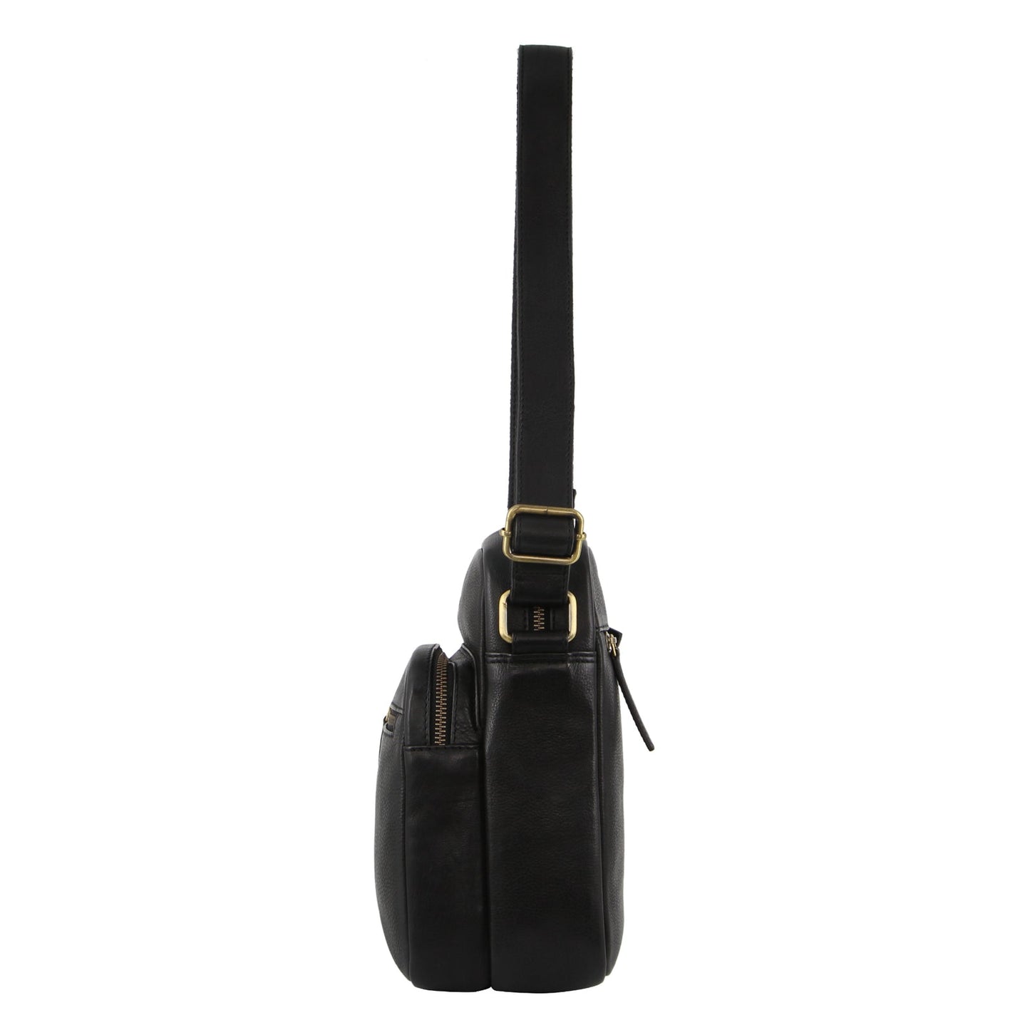 Pierre Cardin Mens Leather Cross-Body Bag Organiser - Black-2