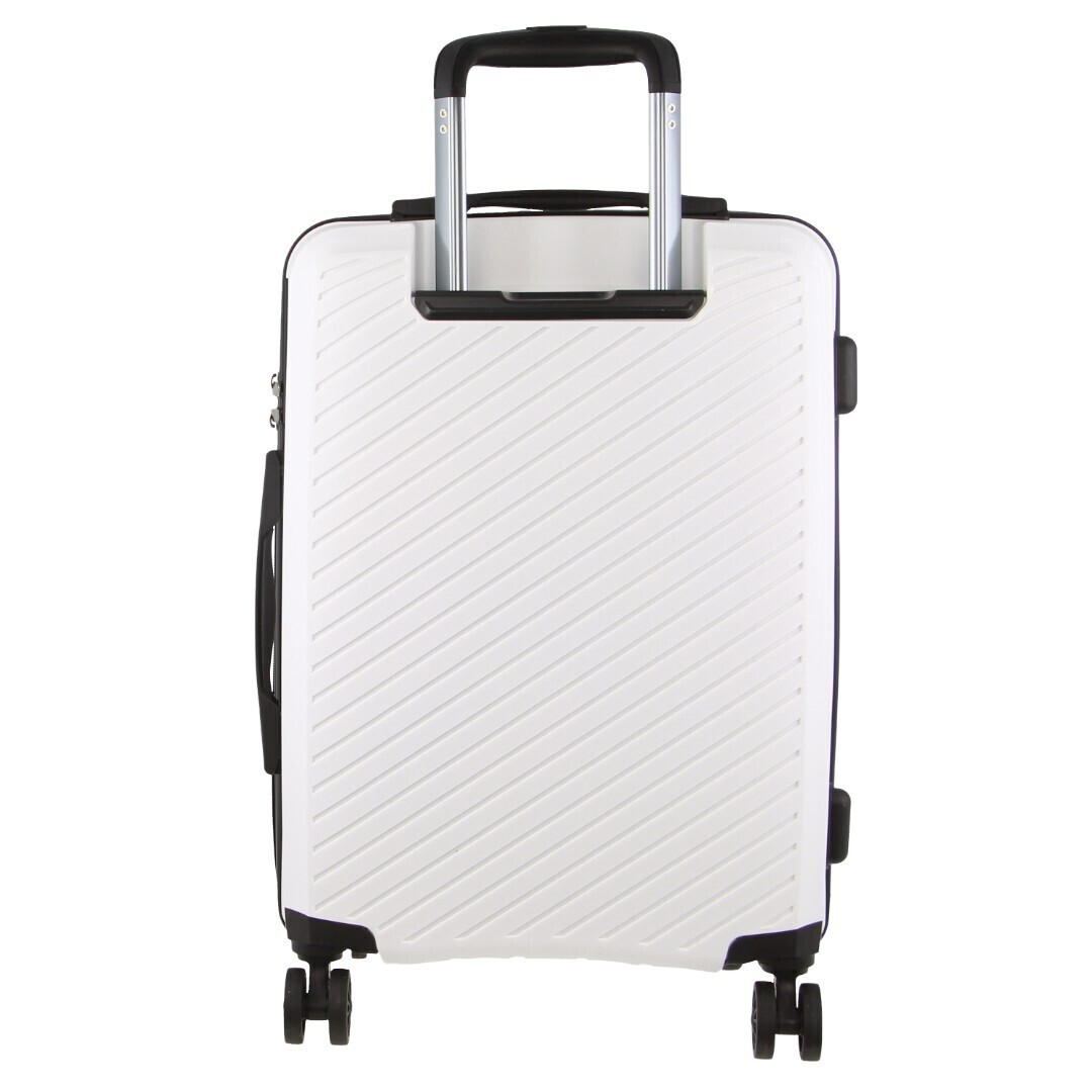 Pierre Cardin x Milleni 3-Piece Hardshell Super Light Luggage Bags Travel Suitcase - Burgundy/White