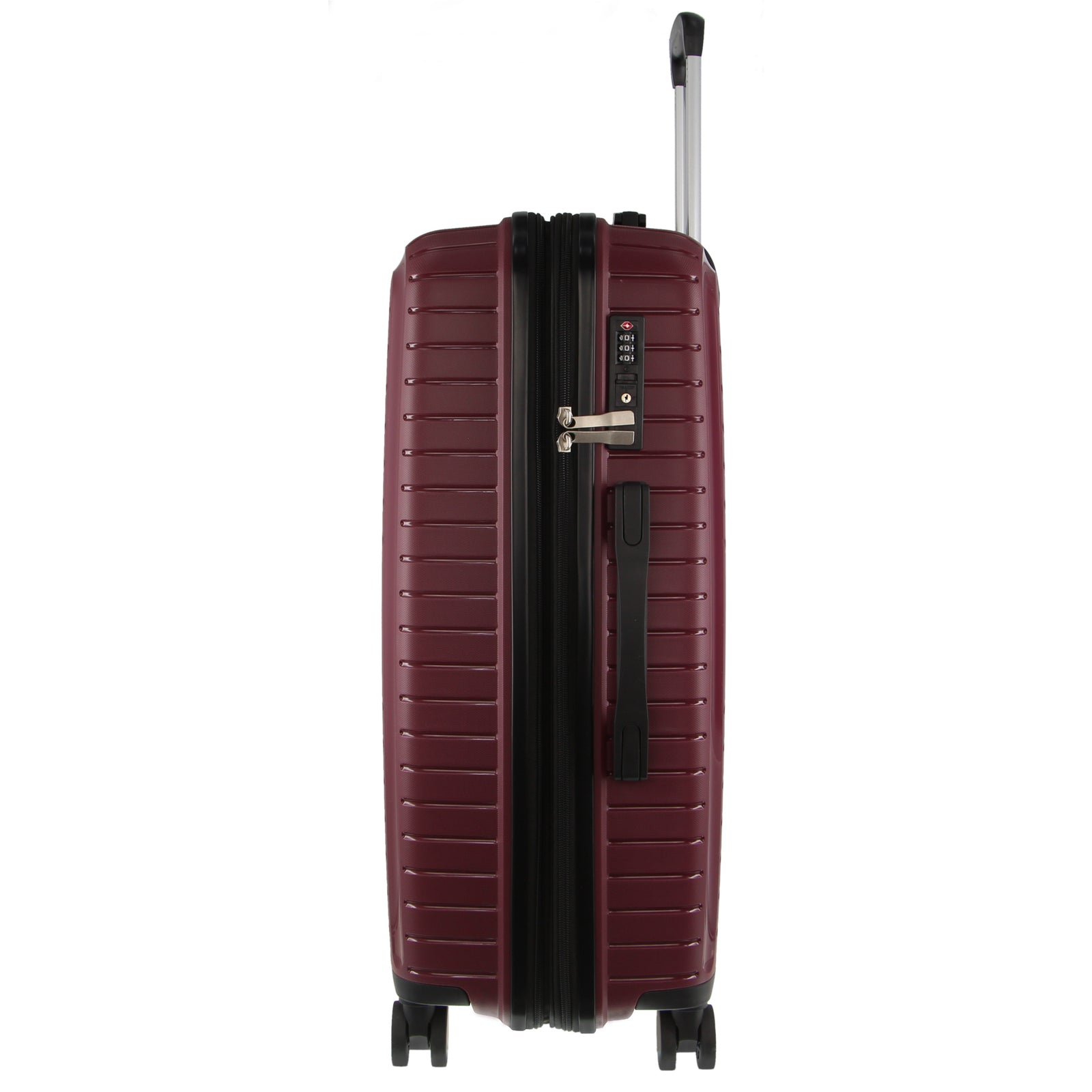 Pierre Cardin 65cm Medium Hard-Shell Suitcase Travel Luggage Bag - Burgundy-4