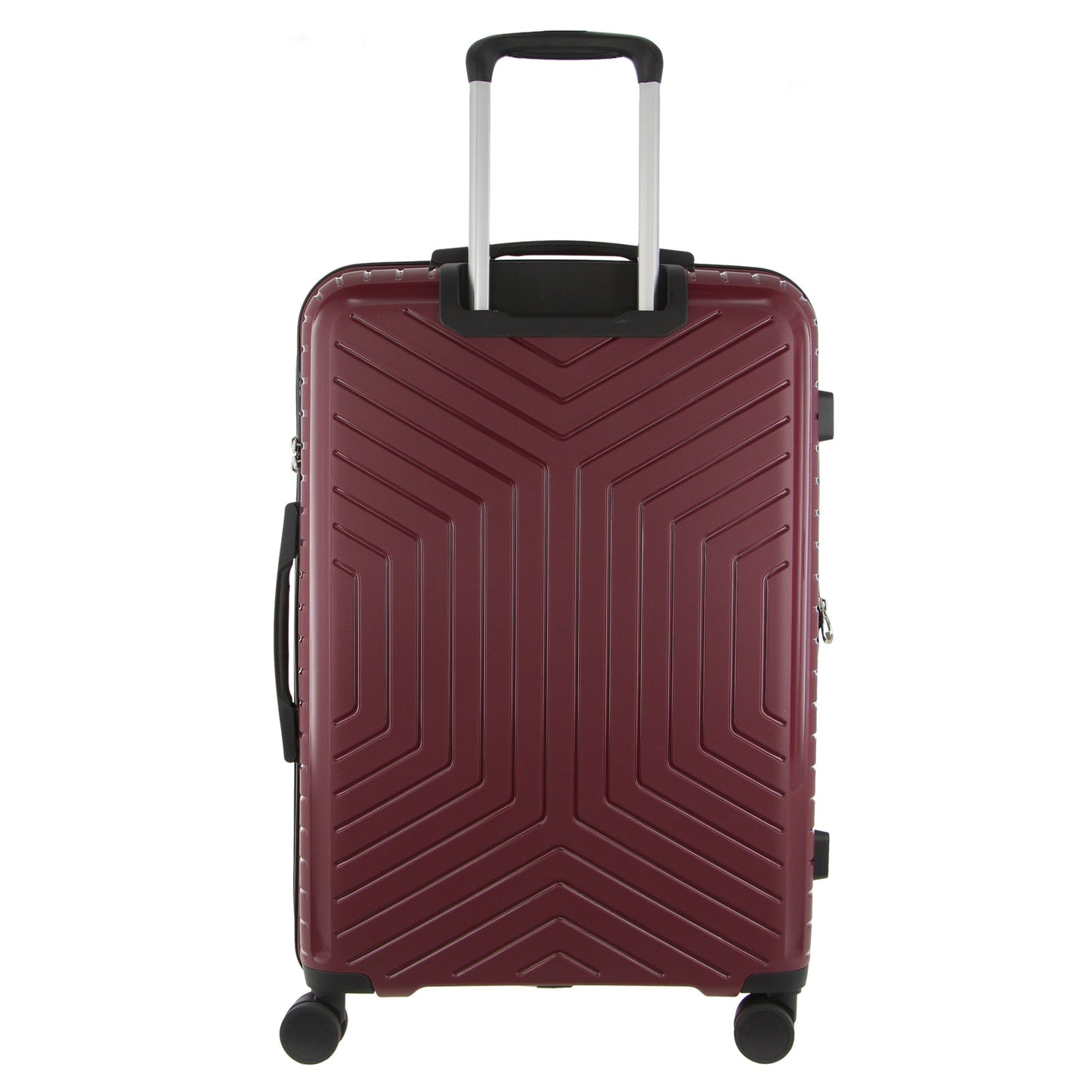 Pierre Cardin 65cm/89L Medium Hard-Shell Checked Suitcase Travel Luggage Bag - Burgundy