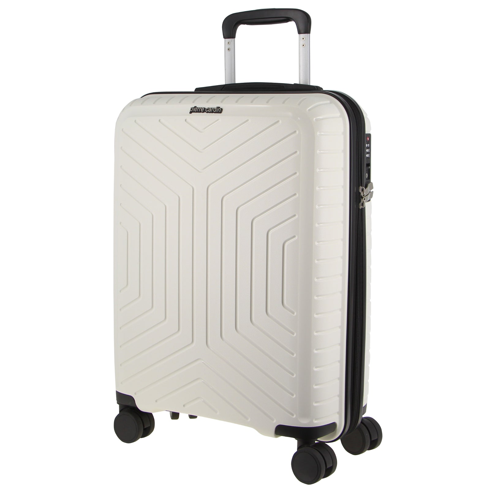 Pierre Cardin 65cm Medium Hard-Shell Suitcase Travel Luggage Bag - White-0
