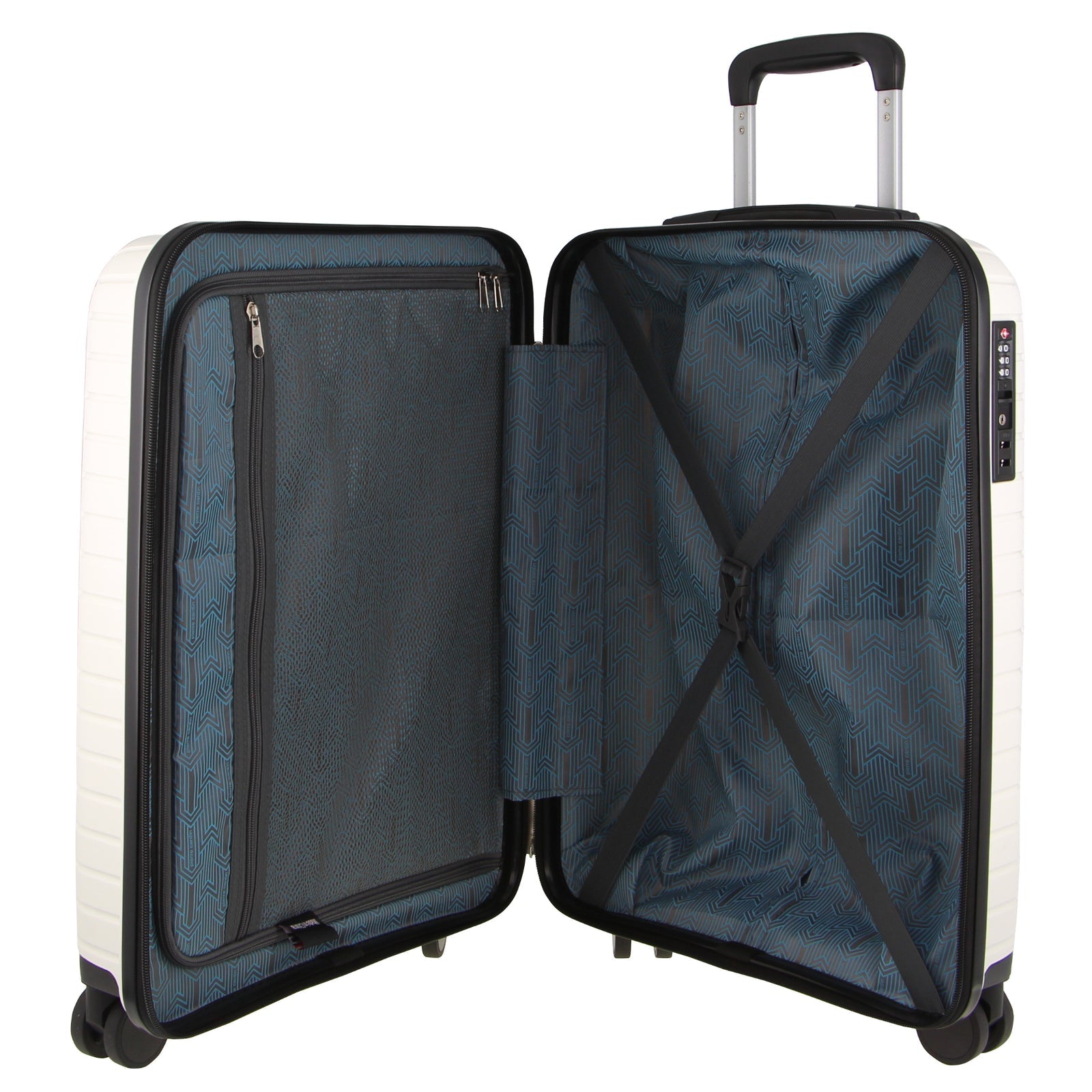 Pierre Cardin 65cm Medium Hard-Shell Suitcase Travel Luggage Bag - White-3