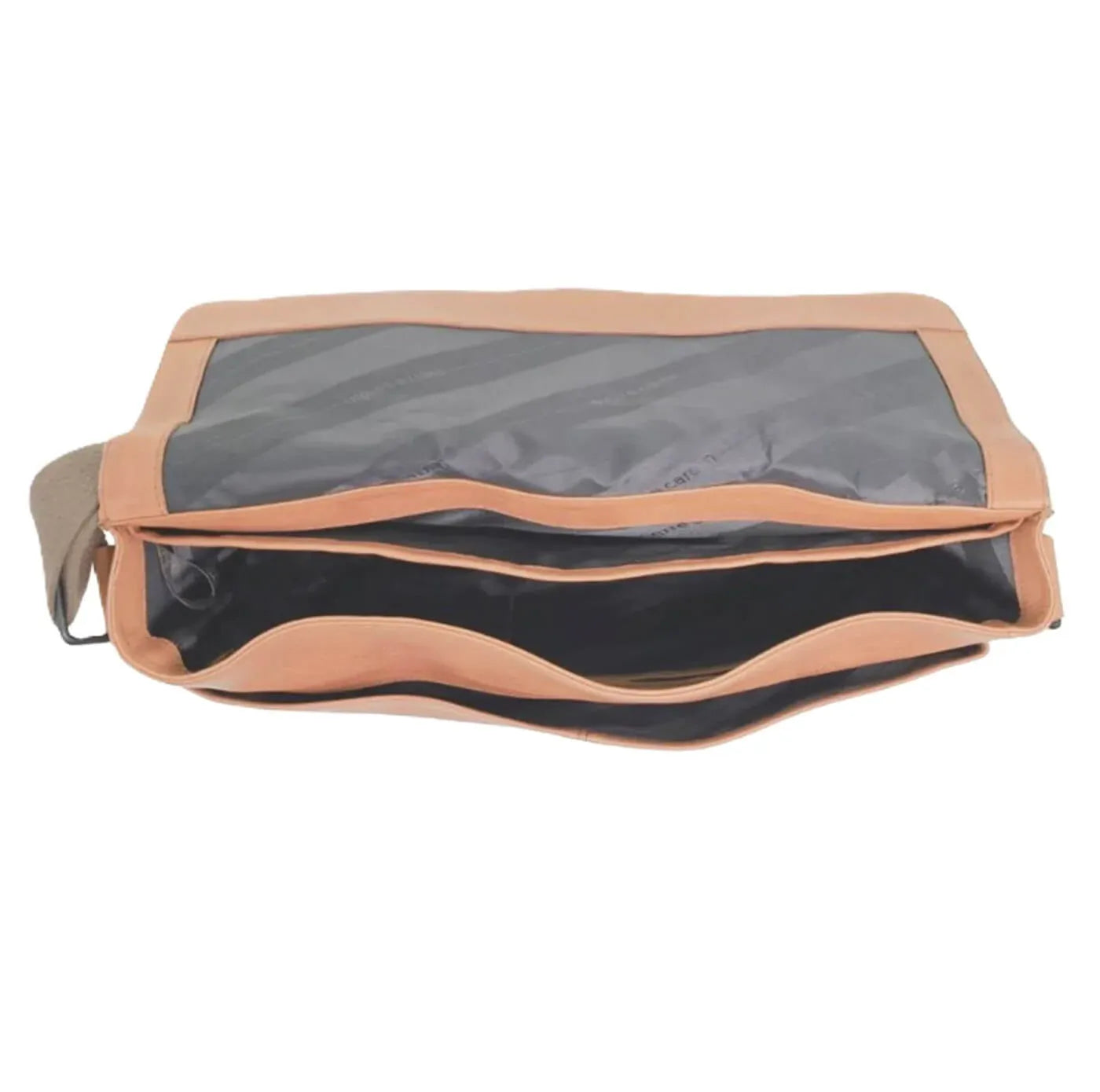 Pierre Cardin Italian Leather Flap-Over Laptop Computer Bag in Cognac-4