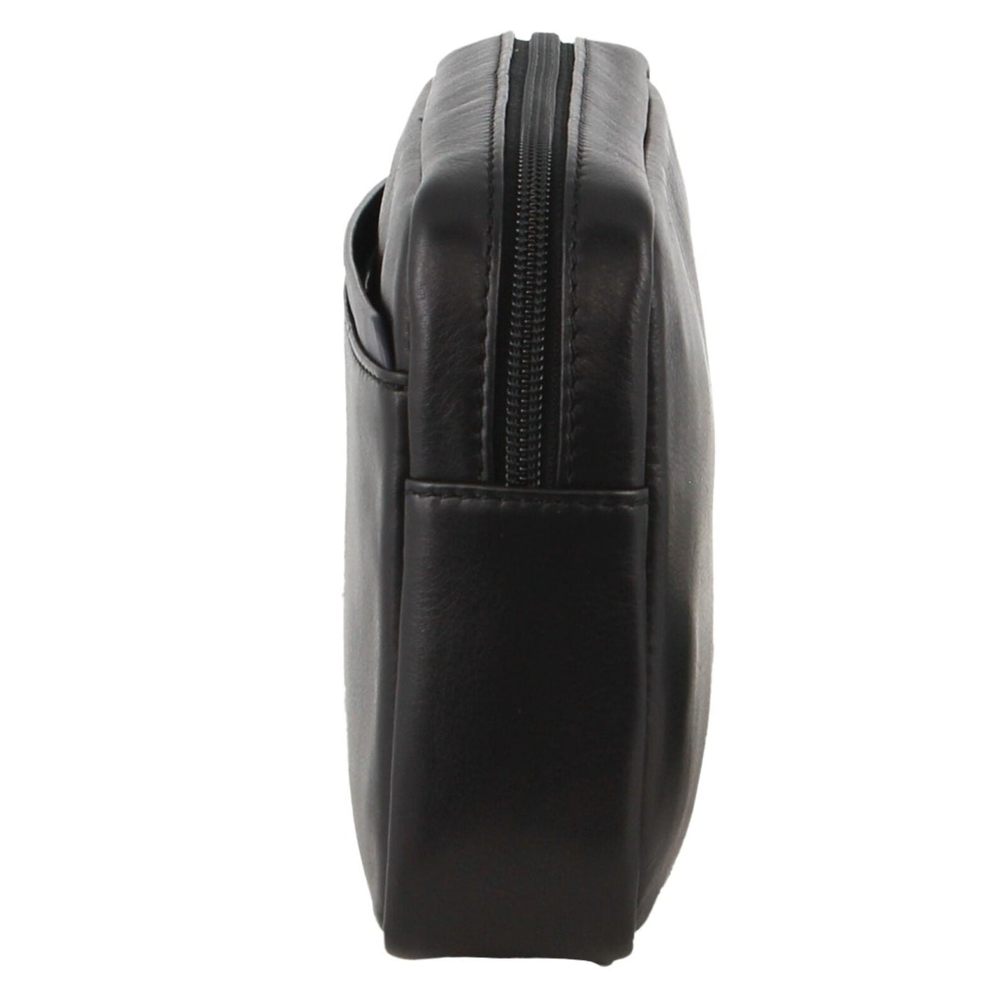 Pierre Cardin Mens Leather Travel Organizer in Black/Navy-3