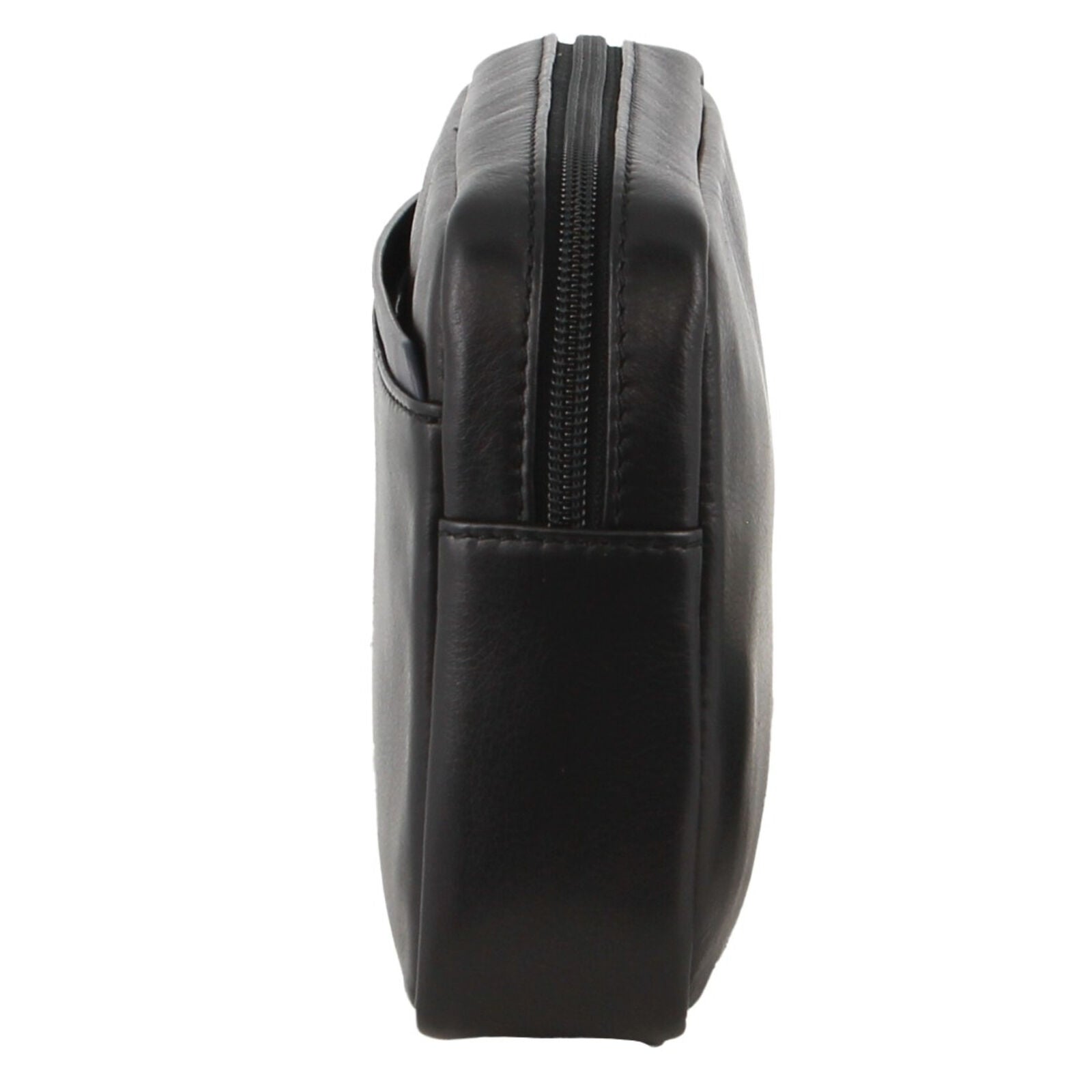 Pierre Cardin Mens Leather Travel Organizer in Black/Navy-3