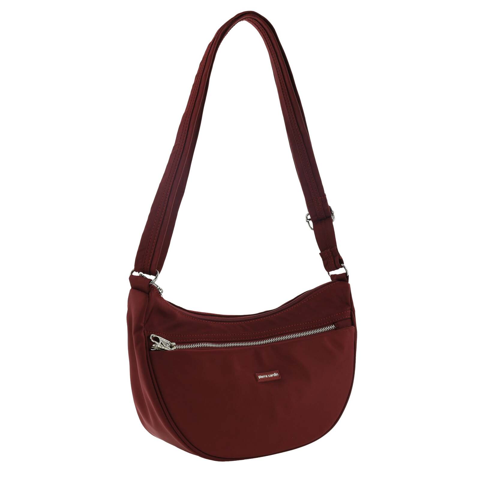 Pierre Cardin Slash Proof Anti Theft RFID Nylon Crossbody Bag in Wine-0