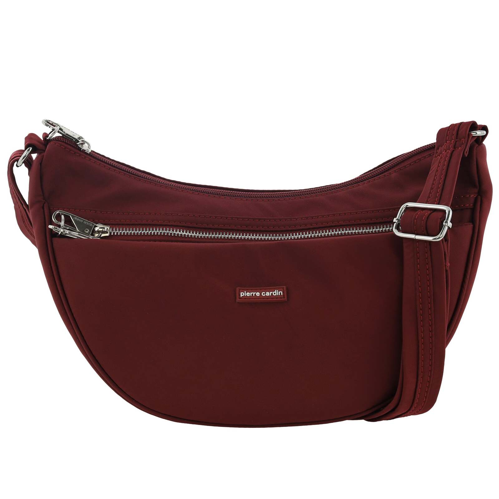 Pierre Cardin Slash Proof Anti Theft RFID Nylon Crossbody Bag in Wine-3