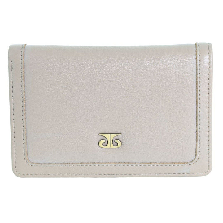 Pierre Cardin Ladies Leather Snap Button Bi-Fold Wallet - Taupe