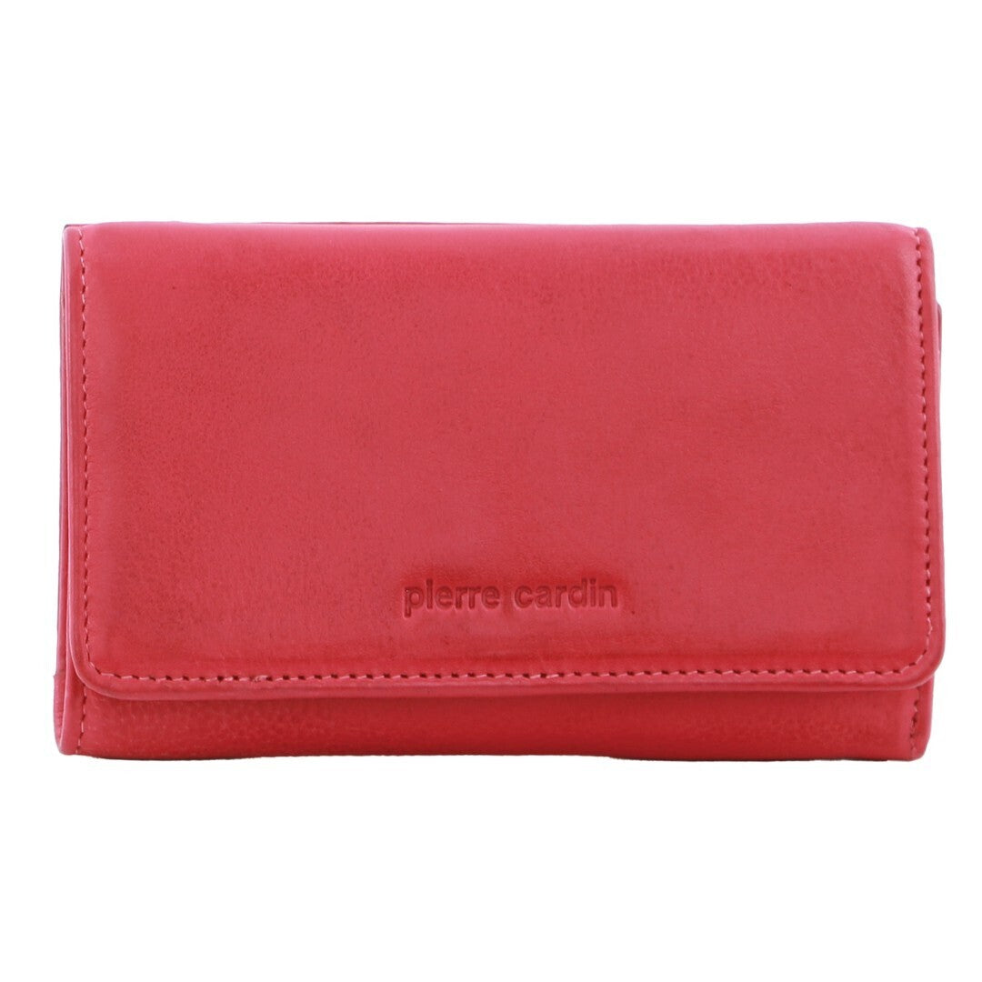 Pierre Cardin Womens Soft Italian Leather RFID Purse Wallet Rustic - Pink-2