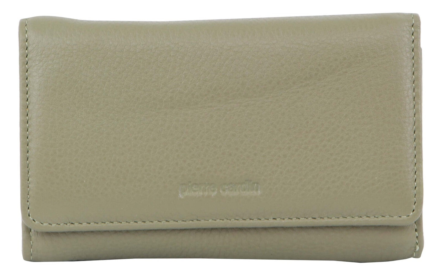 Pierre Cardin Ladies Women's Soft Italian Leather RFID Purse Wallet Rustic - Sage