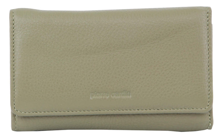 Pierre Cardin Ladies Women's Soft Italian Leather RFID Purse Wallet Rustic - Sage