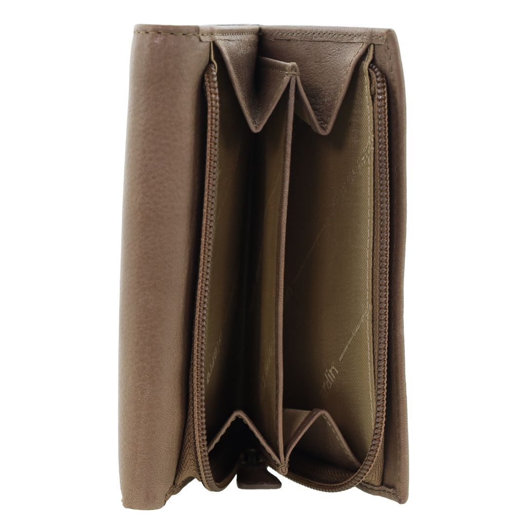 Pierre Cardin Womens Soft Italian Leather RFID Purse Wallet Rustic - Taupe-2