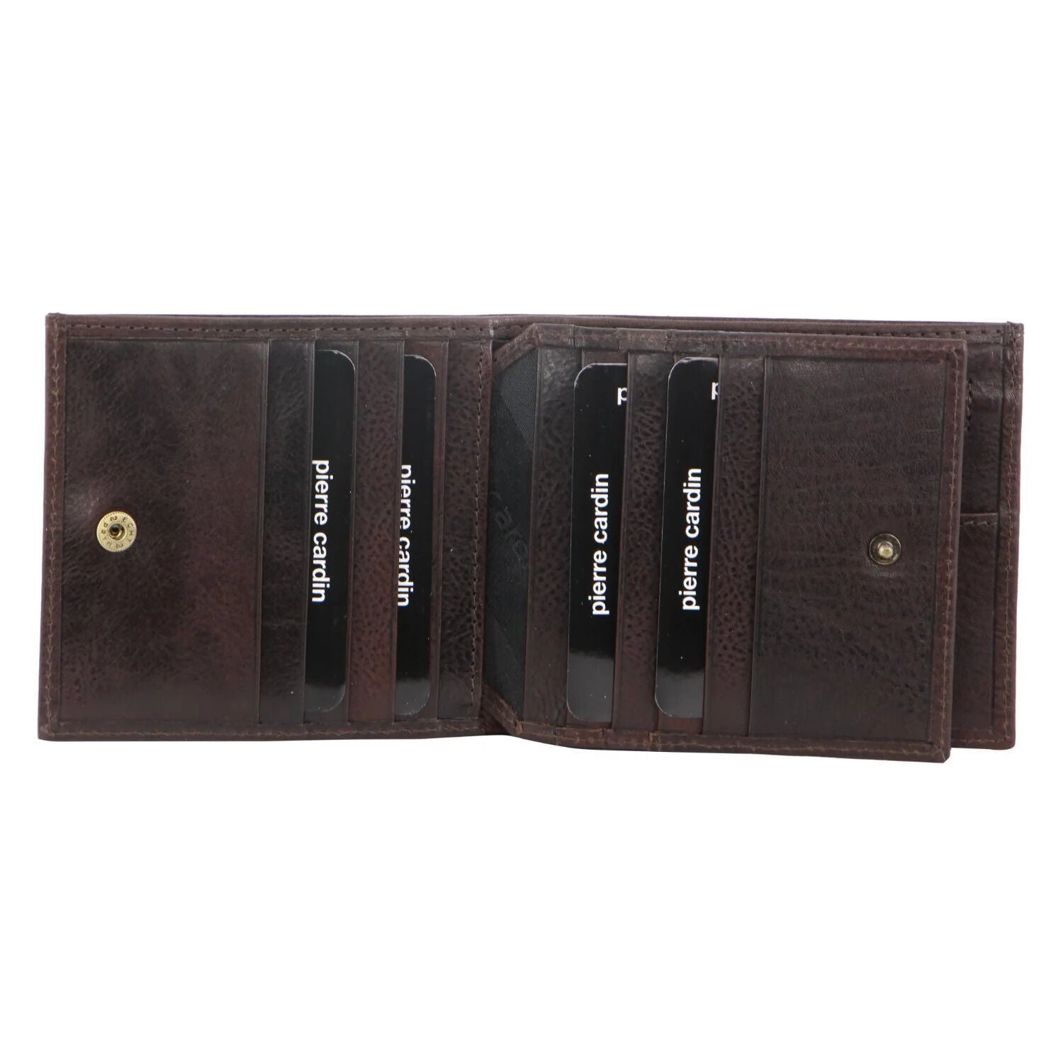 Pierre Cardin Mens Leather Tri Fold Wallet w/ RFID Protection - Brown-4