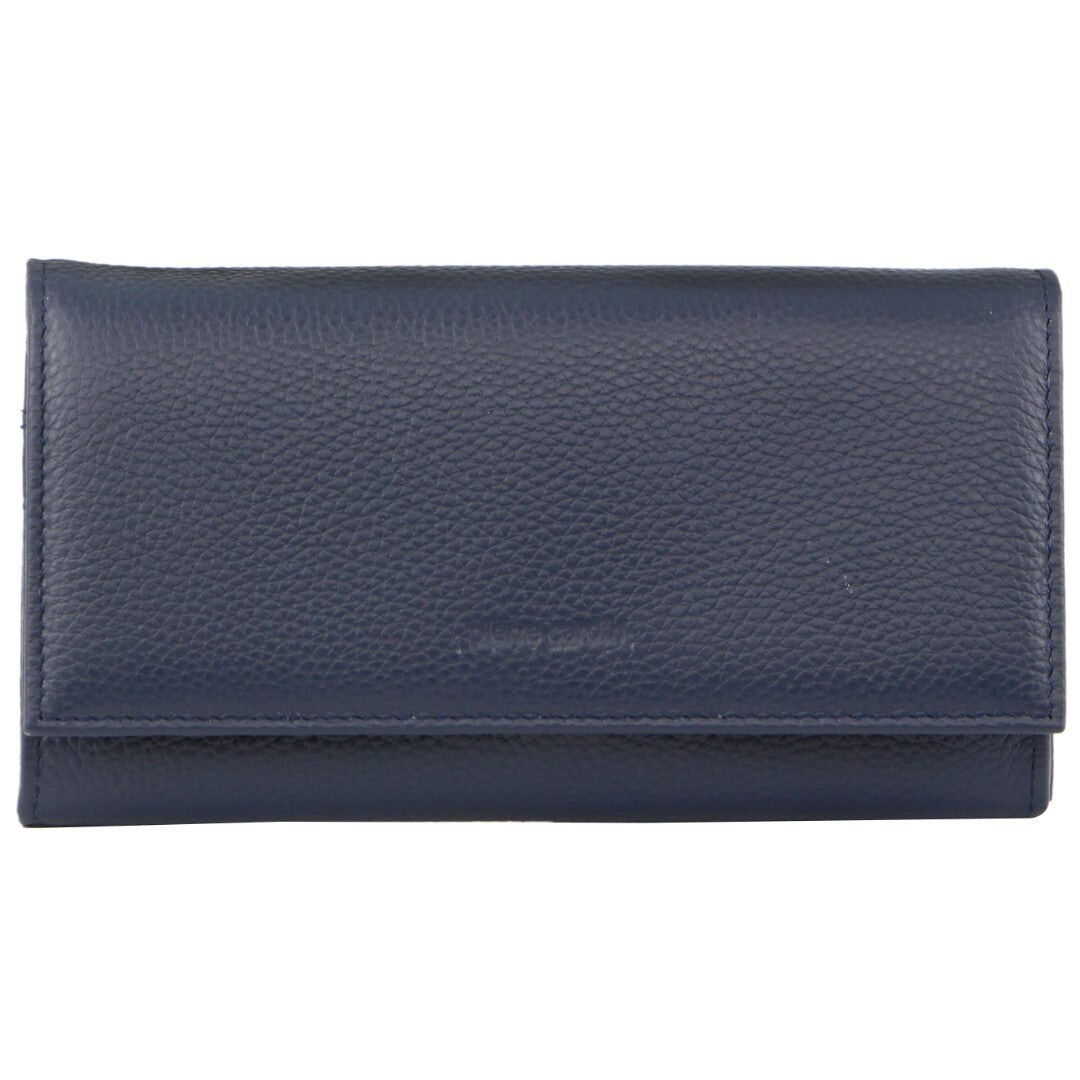 Pierre Cardin Ladies Womens Soft Italian Leather RFID Purse Wallet - Navy-2