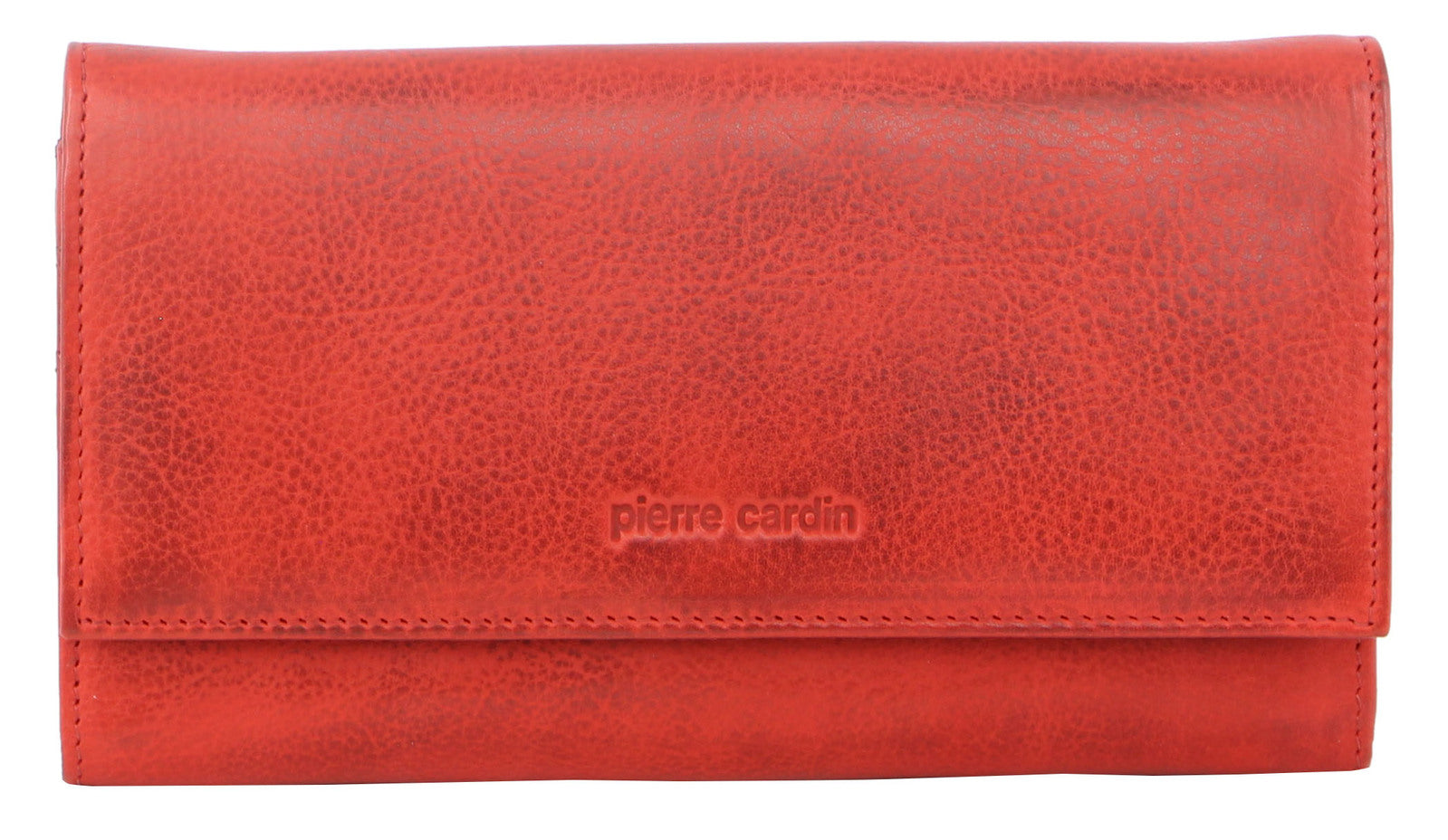 Pierre Cardin Womens Soft Italian Leather RFID Purse Wallet - Red-2