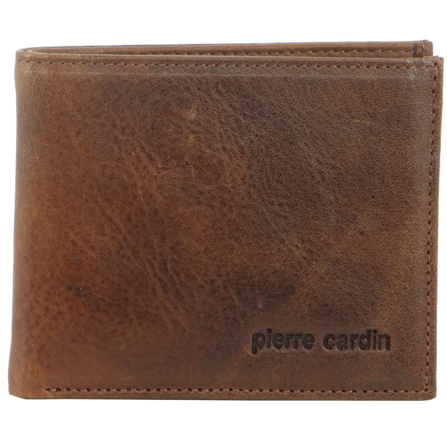 Pierre Cardin Mens Genuine Italian Soft RFID Bifold Slim Wallet - Cognac-2