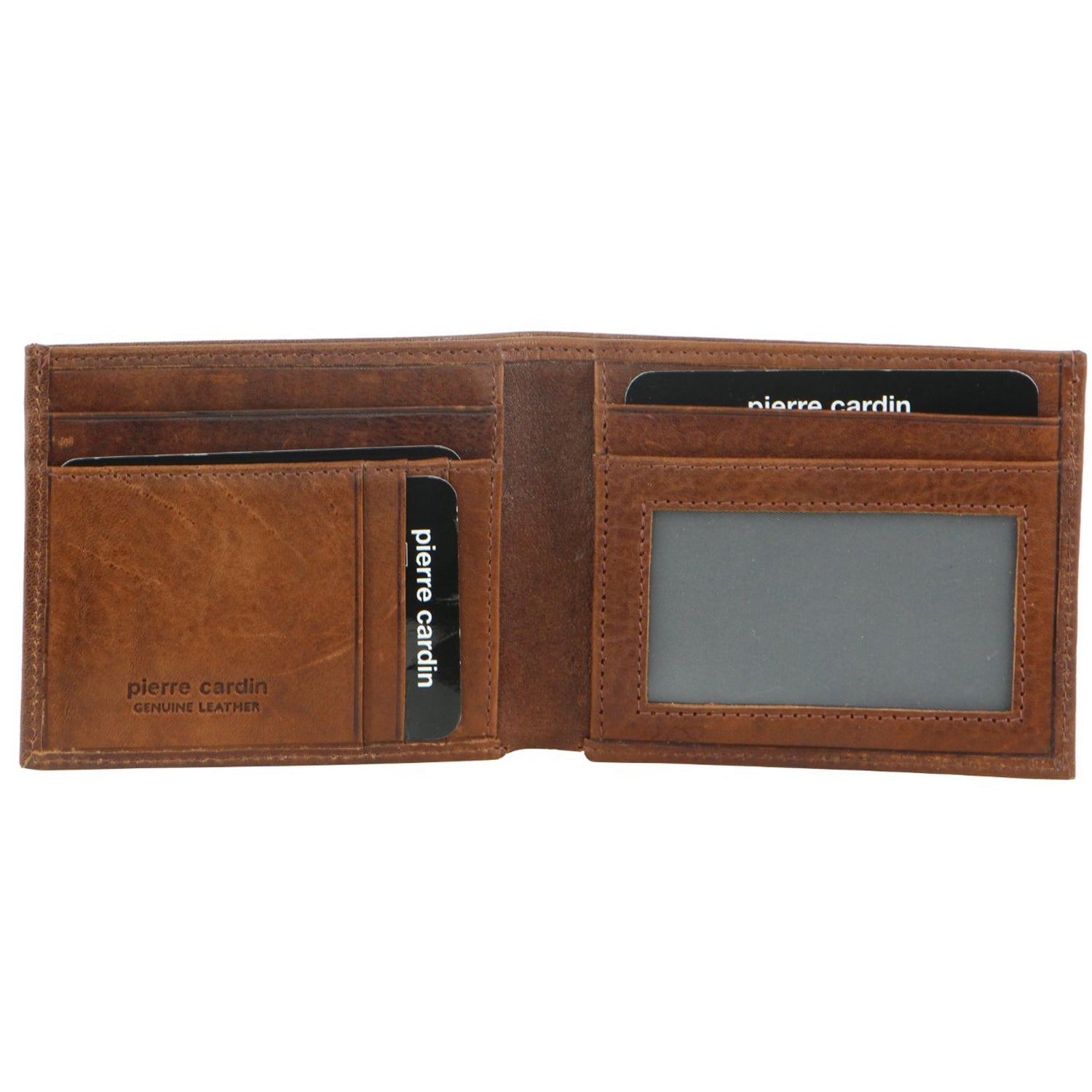 Pierre Cardin Mens Genuine Italian Soft RFID Bifold Slim Wallet - Cognac-0