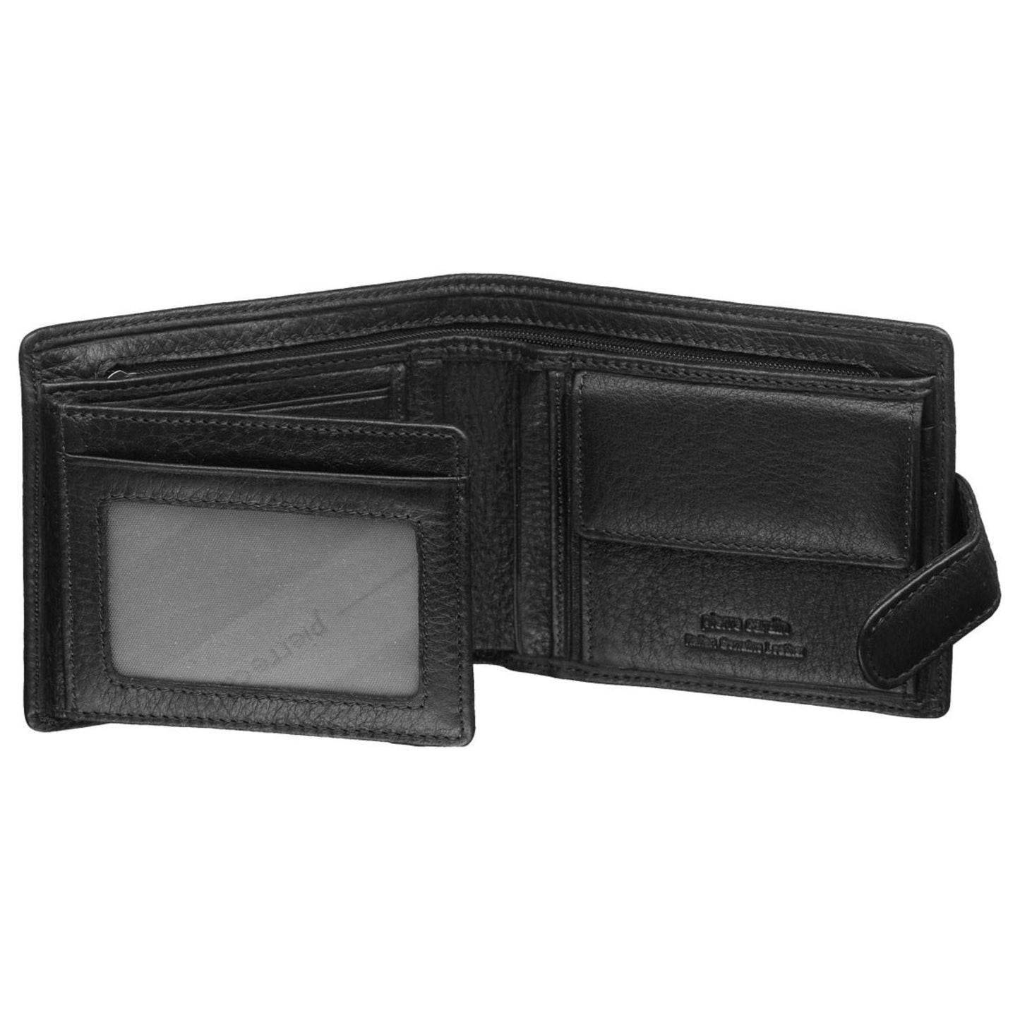 Pierre Cardin RFID Mens Wallet Bi-Fold Genuine Italian Leather w GIFT BOX  - Black-2
