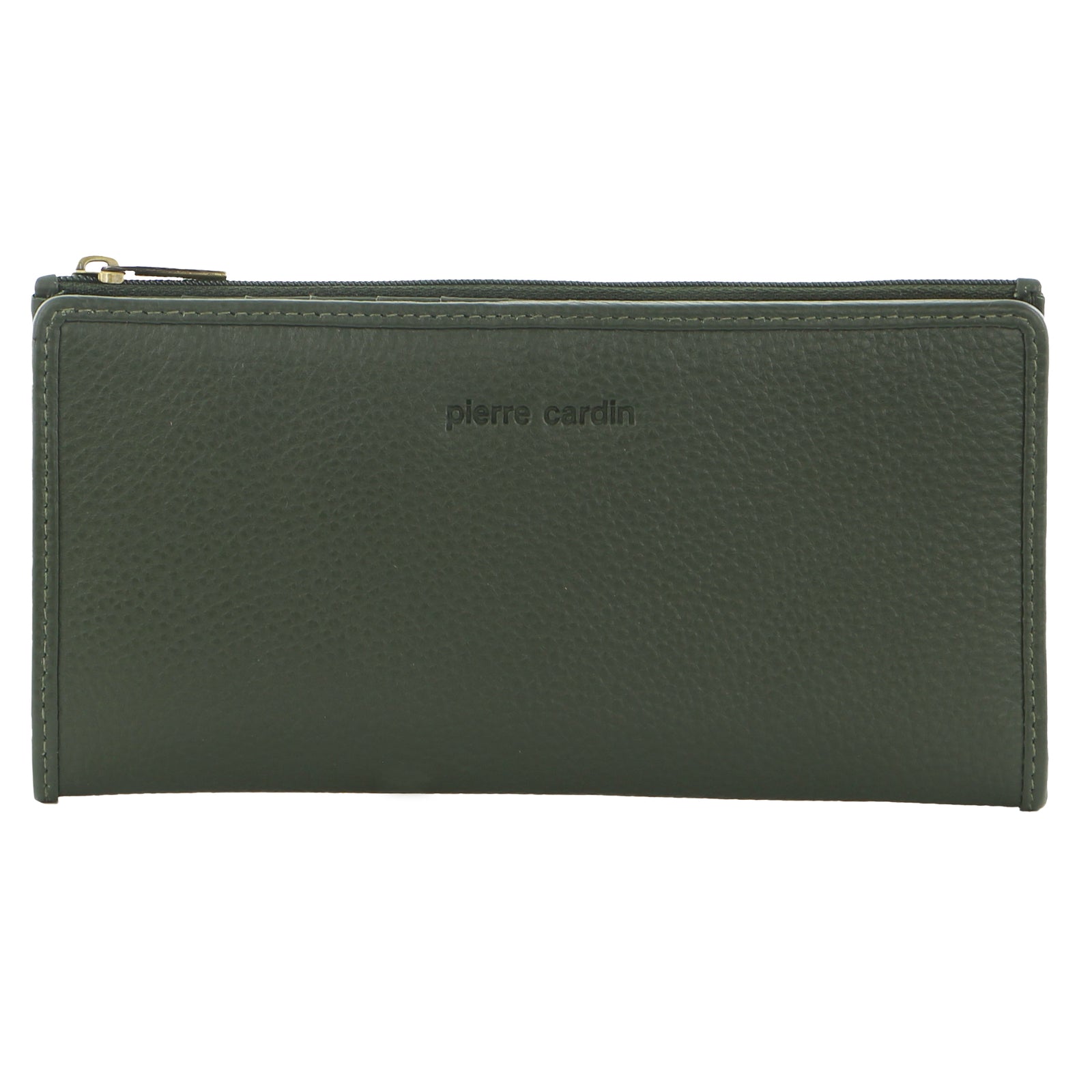 Pierre Cardin Womens Soft Italian Leather RFID Purse Wallet - Grape Green-2