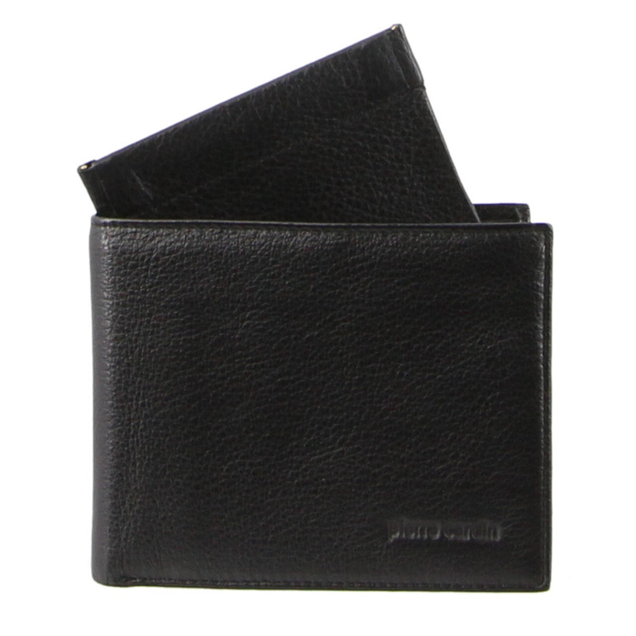 Pierre Cardin Mens Genuine Italian Leather Wallet Removable Coin Purse - Black-0