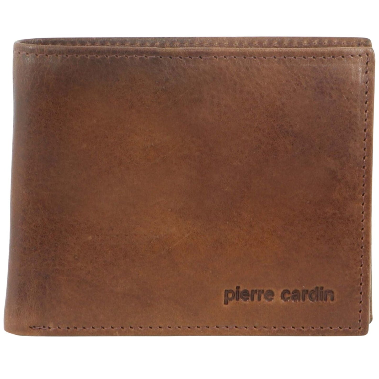 Pierre Cardin Mens Wallet RFID Blocking Genuine Italian Leather - Cognac-0