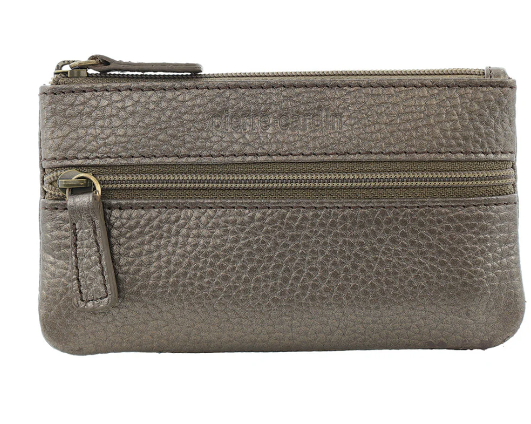 Pierre Cardin Womens Genuine Leather RFID Coin Purse Wallet - Bronze-0