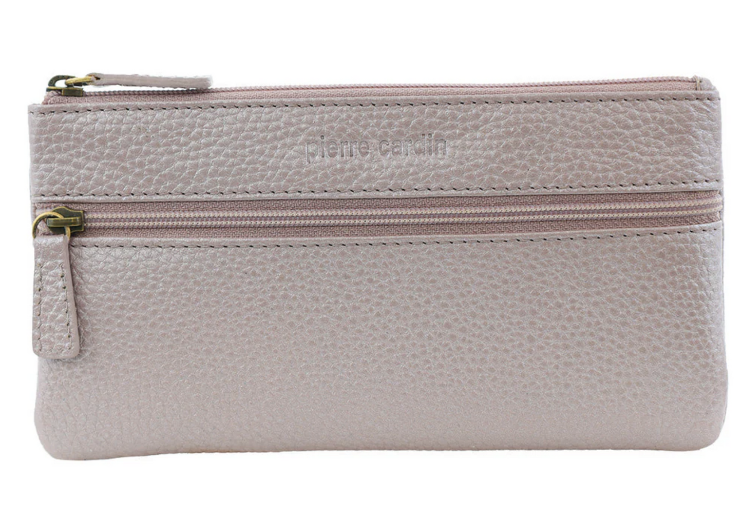Pierre Cardin Leather Wallet Case for Phone and Coins in Pearl-1