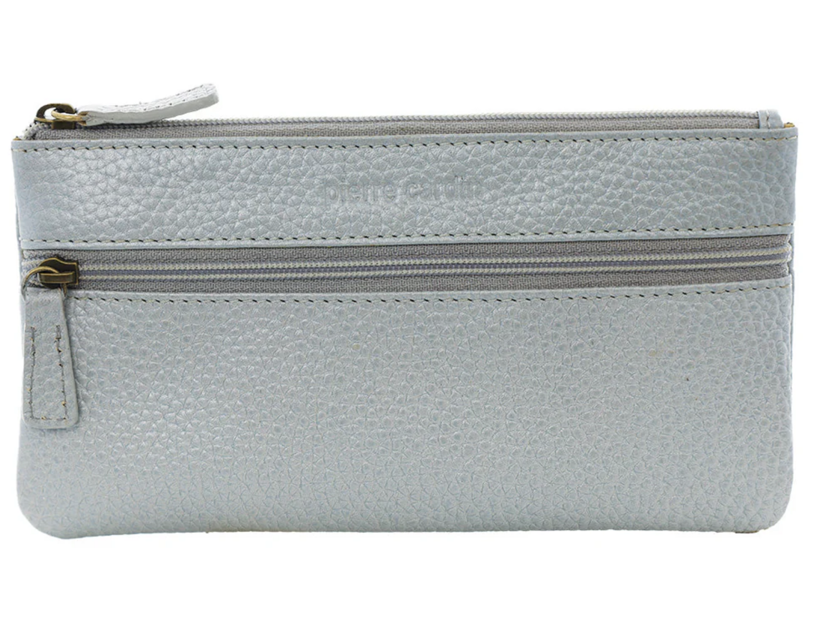 Pierre Cardin Leather Wallet Case for Phone and Coins in Silver-1