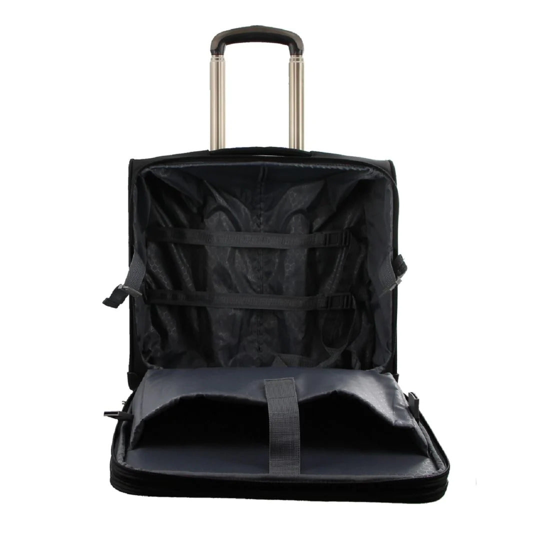 Pierre Cardin 4-Wheel 36L Mobile Office Cabin Carry On Luggage - Black (Travel Suitcase)-3