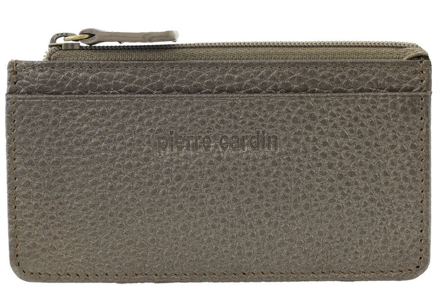 Pierre Cardin RFID Leather Coin Purse Wallet w/ Keyring in Bronze