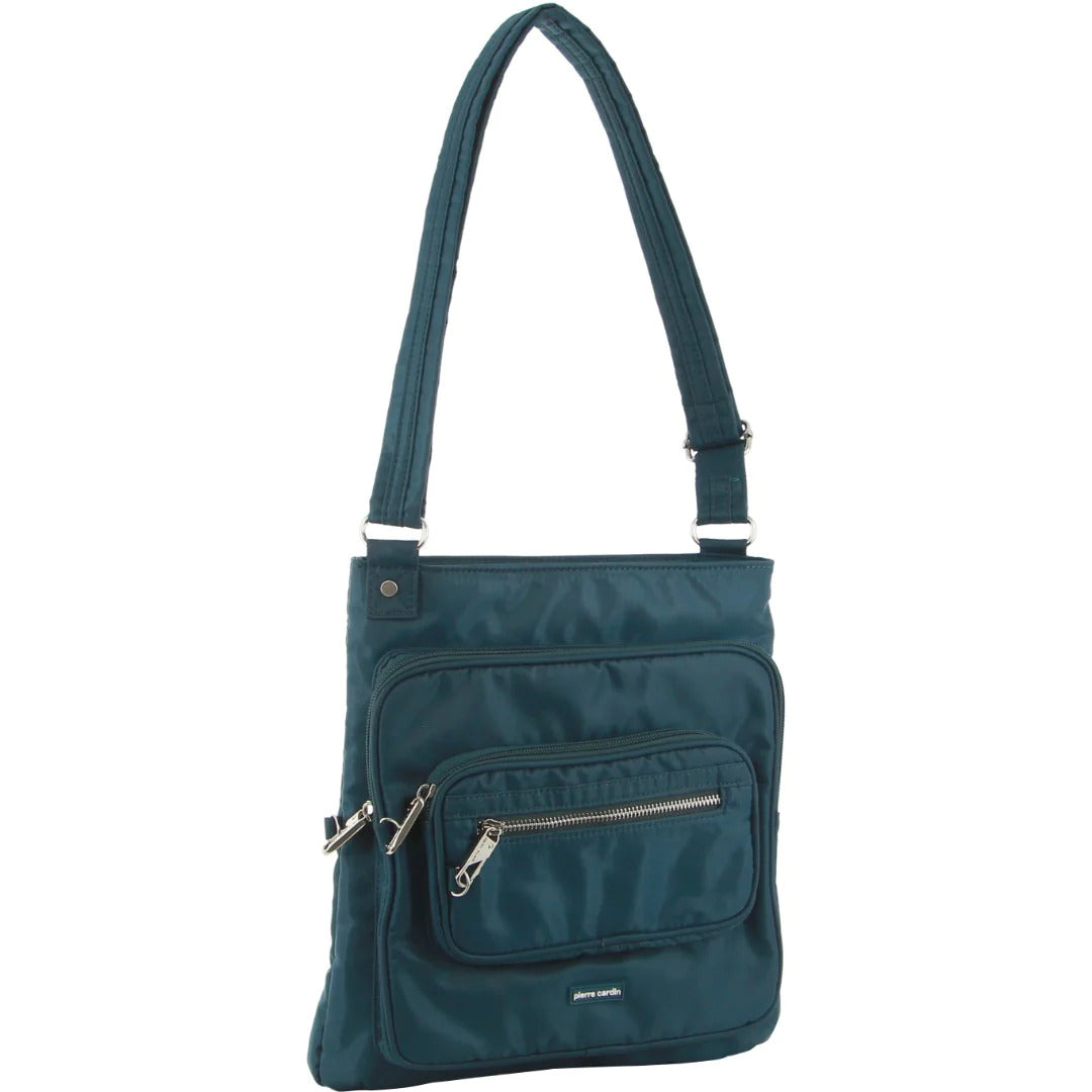 Pierre Cardin Anti-Theft Cross Body Bag Slash Proof RFID Blocking - Teal-0