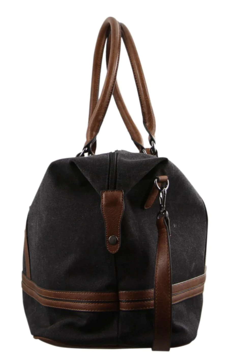 Pierre Cardin Canvas Overnight Bag Business Travel Luggage Weekend Duffle Unisex - Black-3