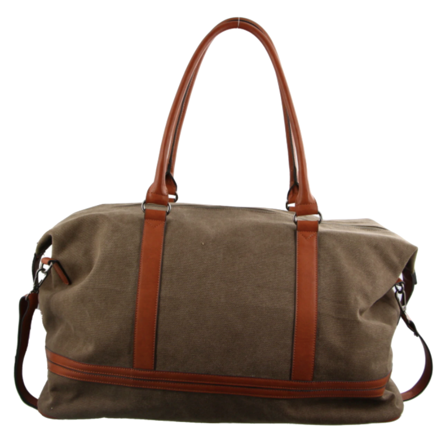 Pierre Cardin Canvas Overnight Bag Business Travel Luggage Weekend Duffle Unisex - Brown-4