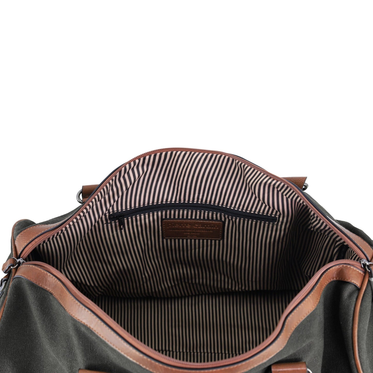 Pierre Cardin Canvas Mens Travel Bag Duffle Weekend Overnight Business Luggage - Black-3