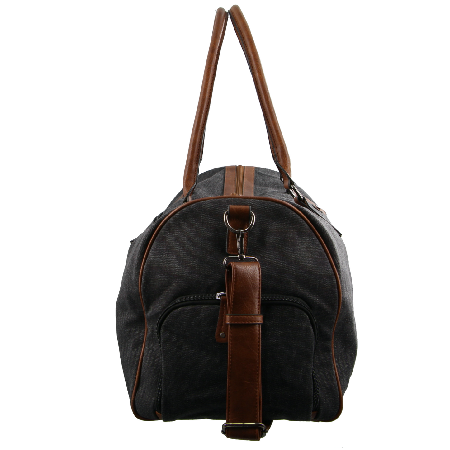 Pierre Cardin Canvas Mens Travel Bag Duffle Weekend Overnight Business Luggage - Black-2
