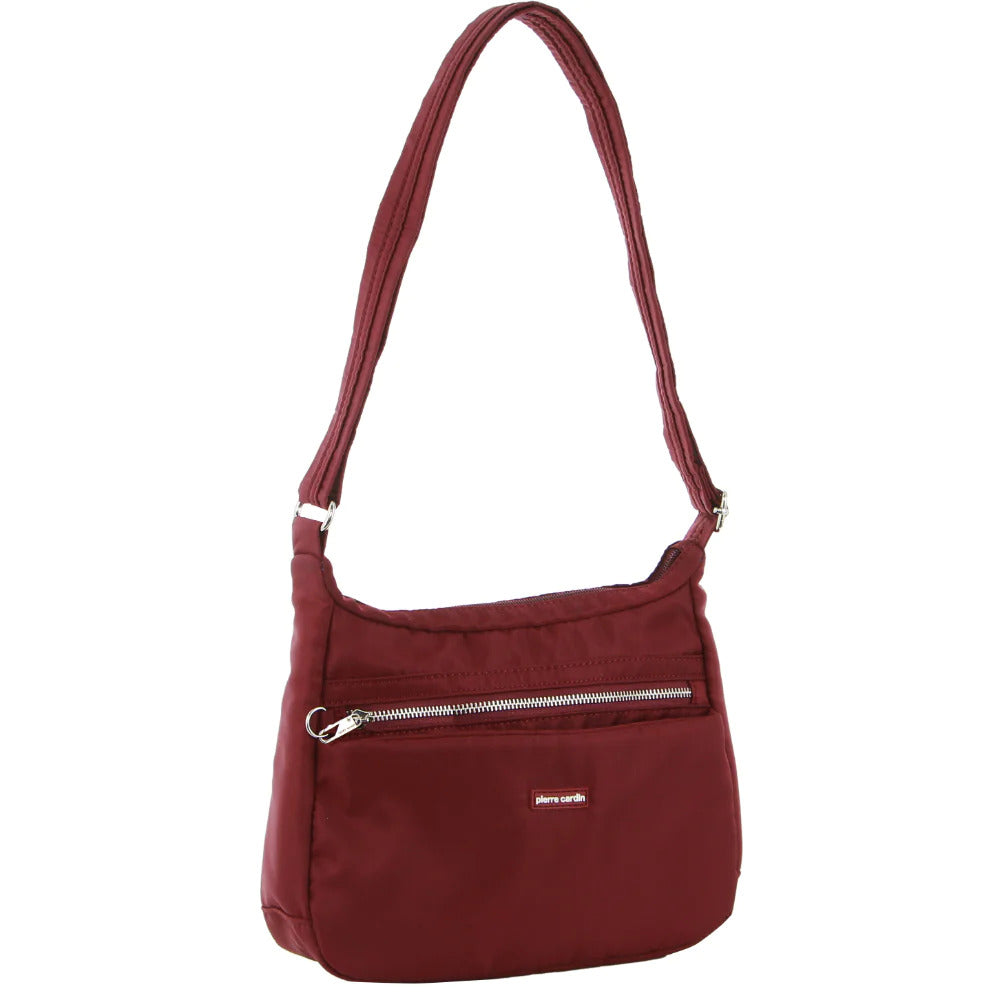 Pierre Cardin Anti-Theft Crossbody Bag Slash Proof RFID Blocking - Wine-1