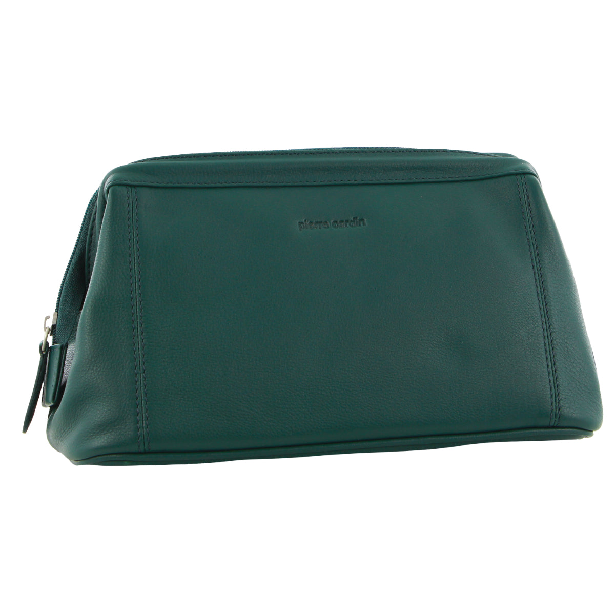 Pierre Cardin Mens Rustic Leather Toiletry Case Bag Travel - Zirkon-1