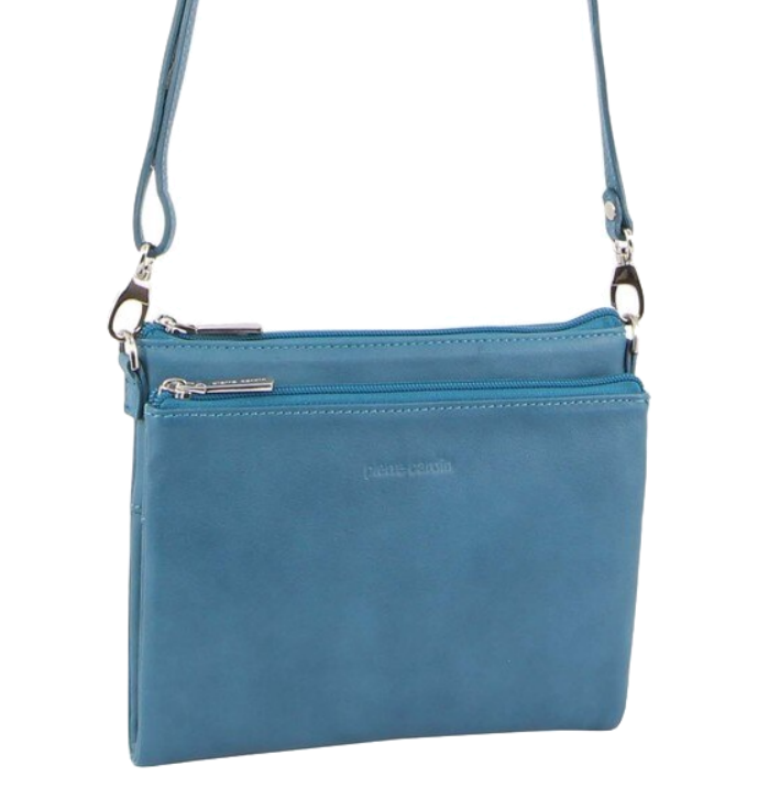 Pierre Cardin Ladies Cross Body Bag Leather Clutch Shoulder Sling Womens  - Tropical-1