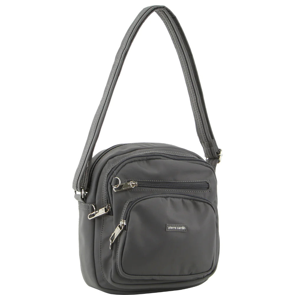 Pierre Cardin Anti-Theft Cross Body Bag Slash Proof RFID Blocking - Grey-0
