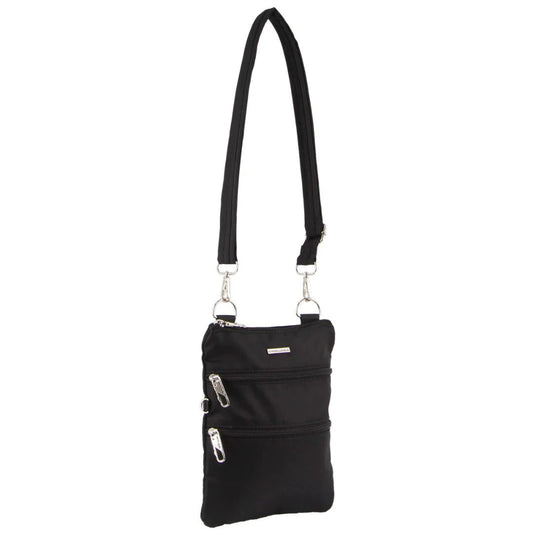 Pierre Cardin Anti-Theft RFID Ladies Cross Body Bag Slash Proof Crossbody Women - Black-0